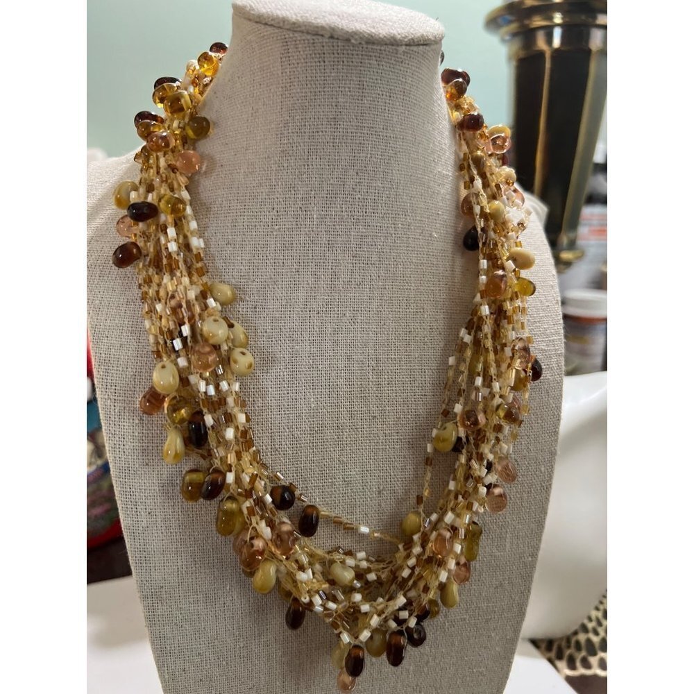 Chunky Princess Multi-Strand Necklace -- 20"